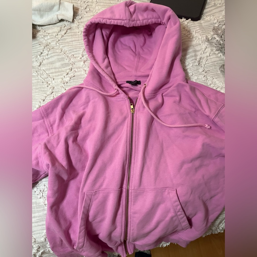 Women’s J crew pink zip up size small